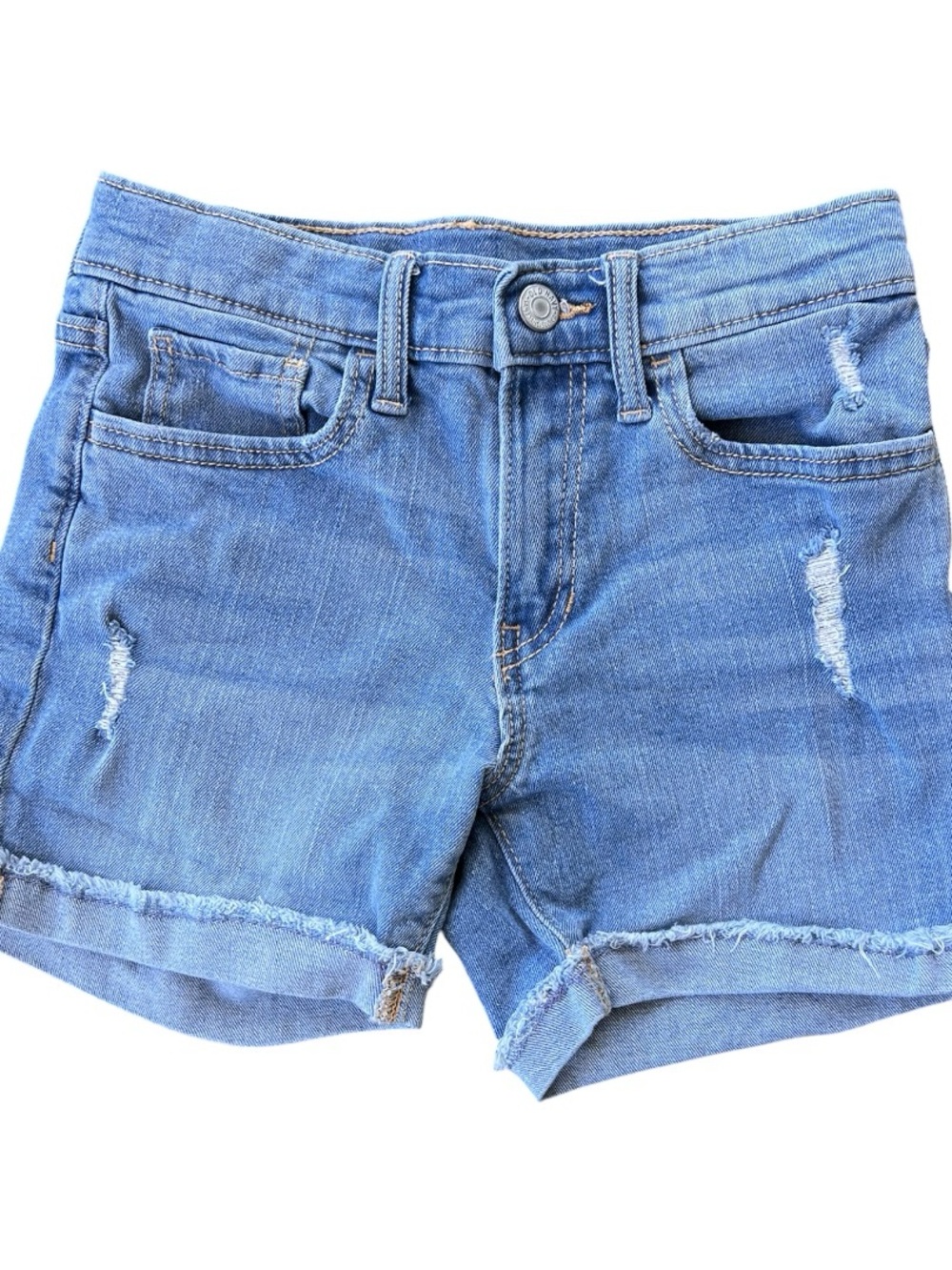 Old Navy Light Blue Distressed Denim Shorts